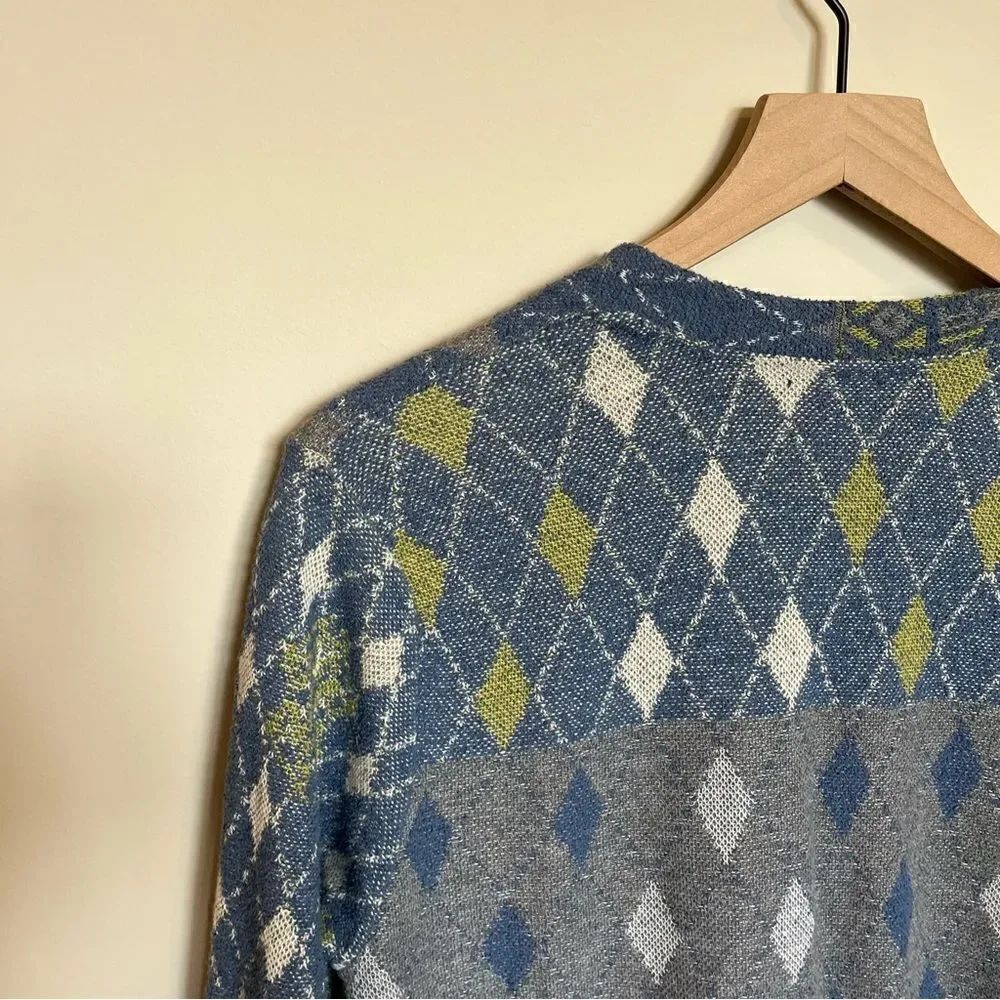 J.Jill Printed Long Line Wool Blend Cardigan - Picture 6 of 9
